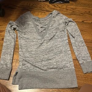Workout sweater with cross back - entire closet for $30